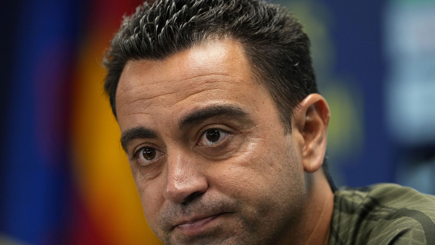 Xavi Hernández, durante la rueda de prensa. (EFE/Alejandro García)