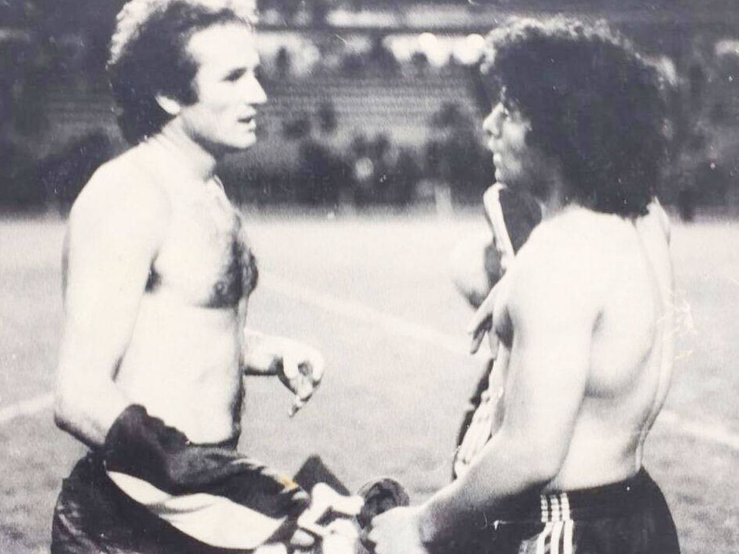 Raúl Longhi y Diego Armando Maradona. (Archivo personal)