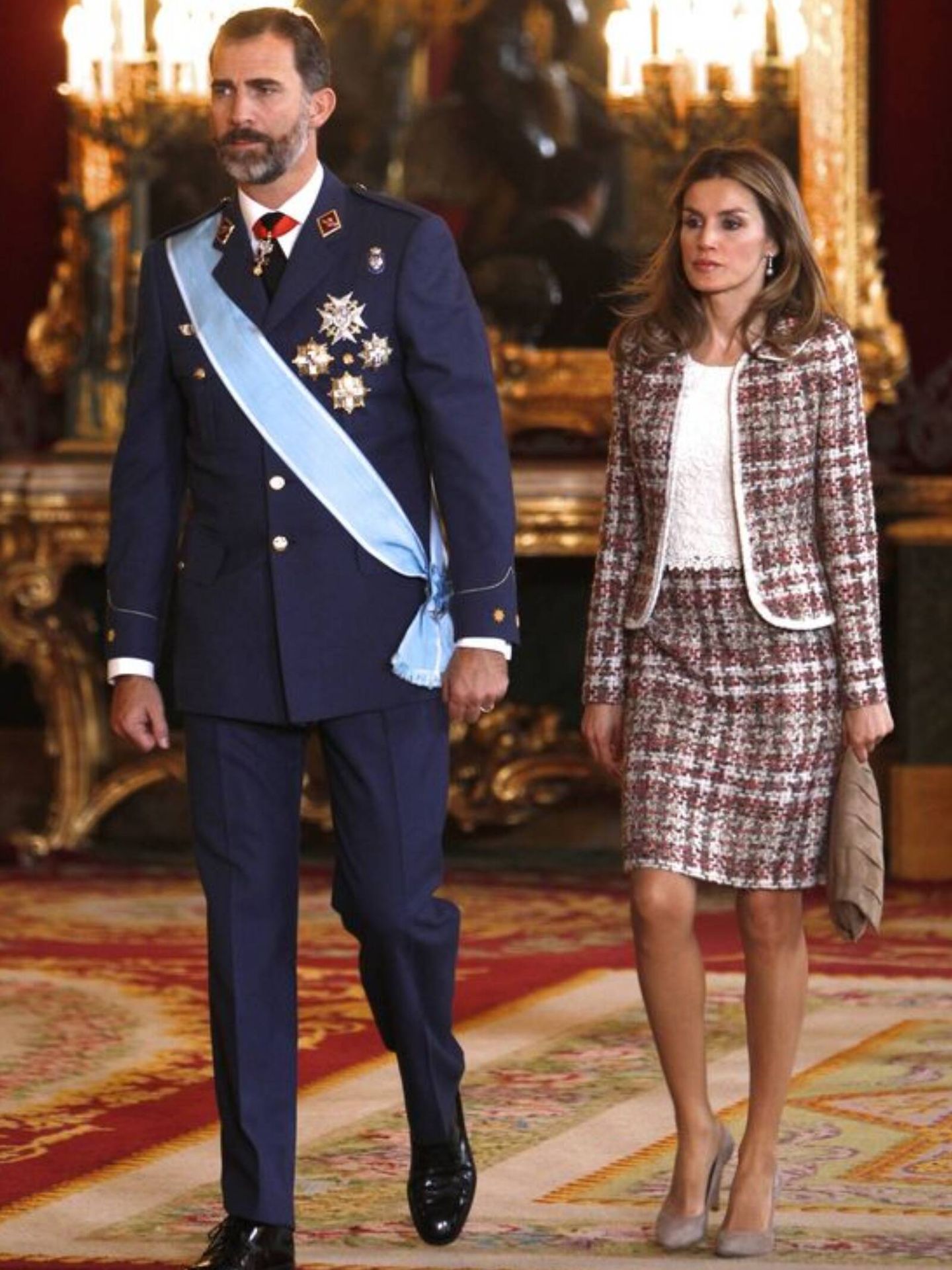 Don Felipe y doña Letizia en el Día de la Hispanidad de 2012. (Getty)