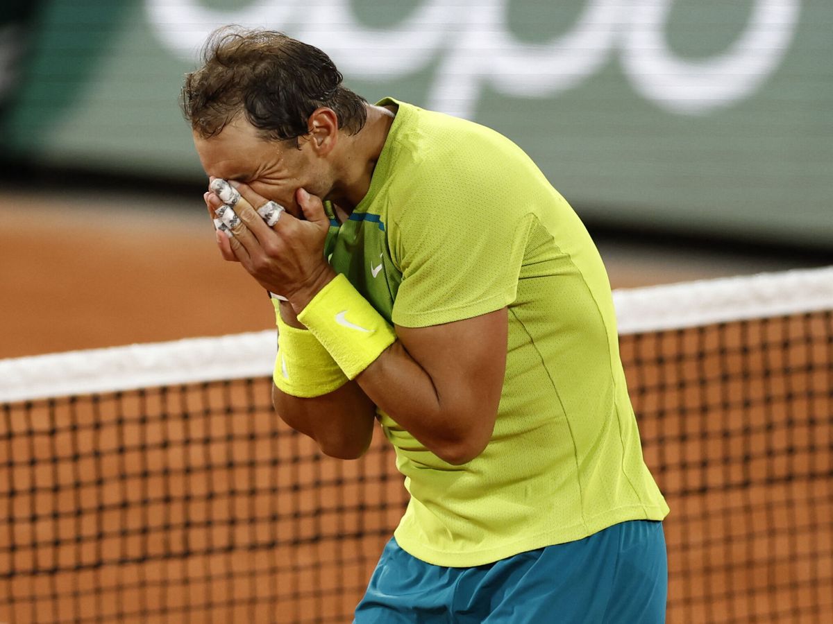 Foto: Nadal celebra su victoria ante Djokovic. (Reuters/Yves Herman)