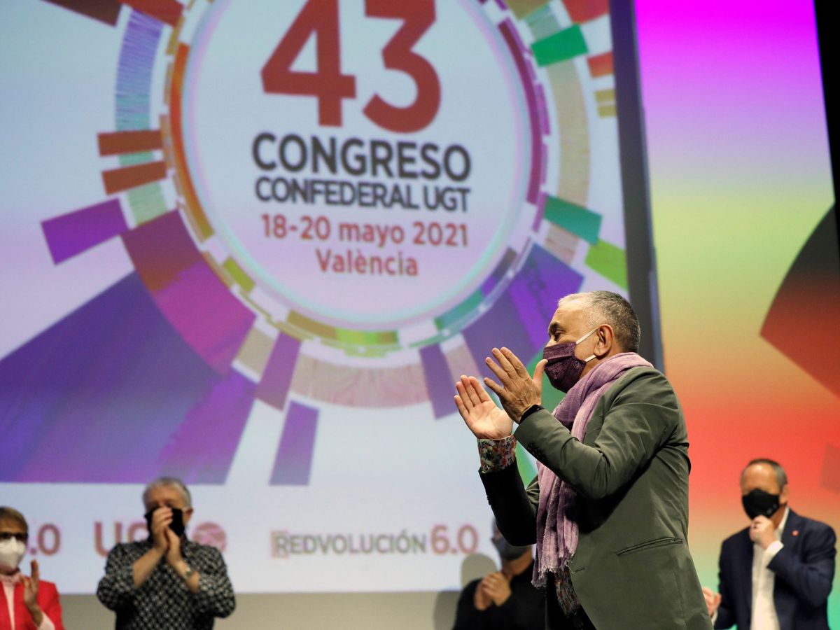 Foto: Pepe Álvarez fue reelegido secretario general de UGT en el congreso confederal de Valencia. (EFE)