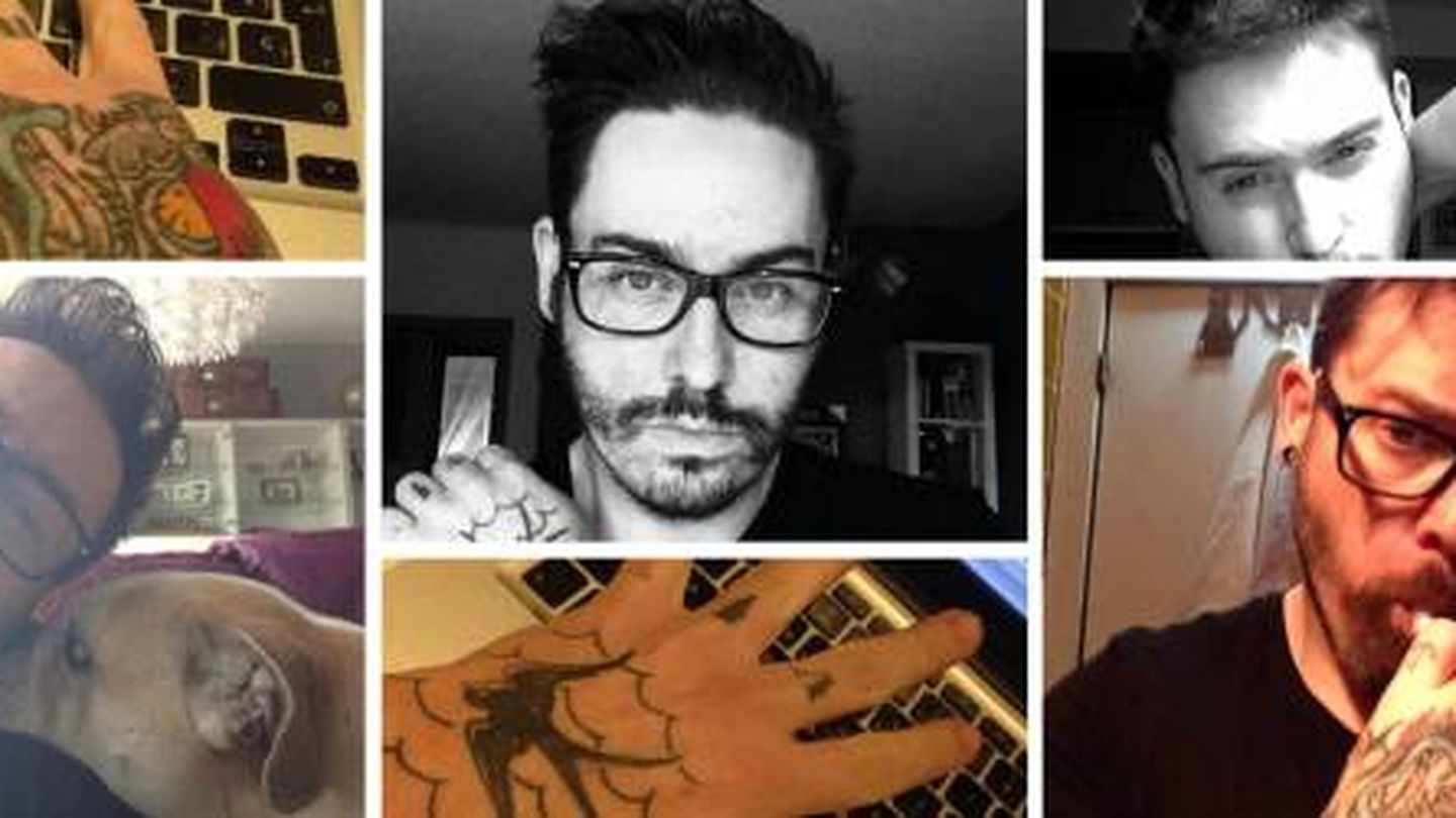 Rodrigo Nogueira Iglesias, 'Roy', en diversas fotos con tatuajes identificables.