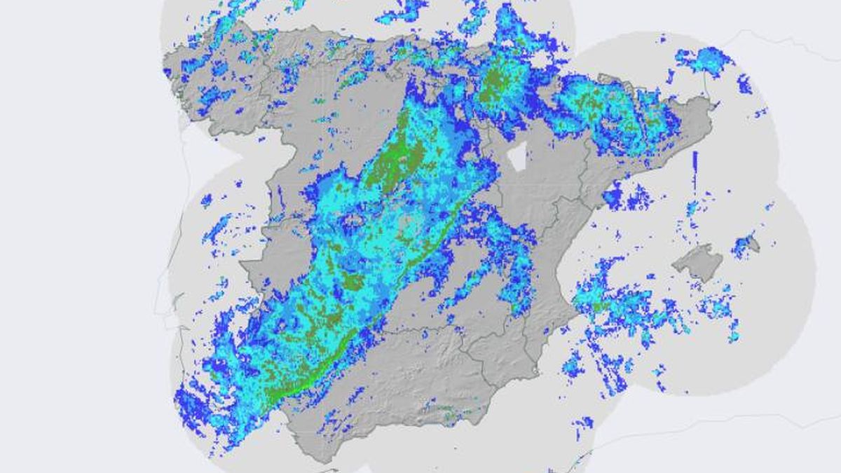 Nuevo radar de la Aemet: así puedes conocer las zonas con riesgos por lluvia en directo