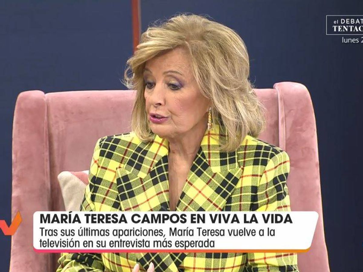 Foto: María Teresa Campos, en 'Viva la vida'. (Mediaset España)