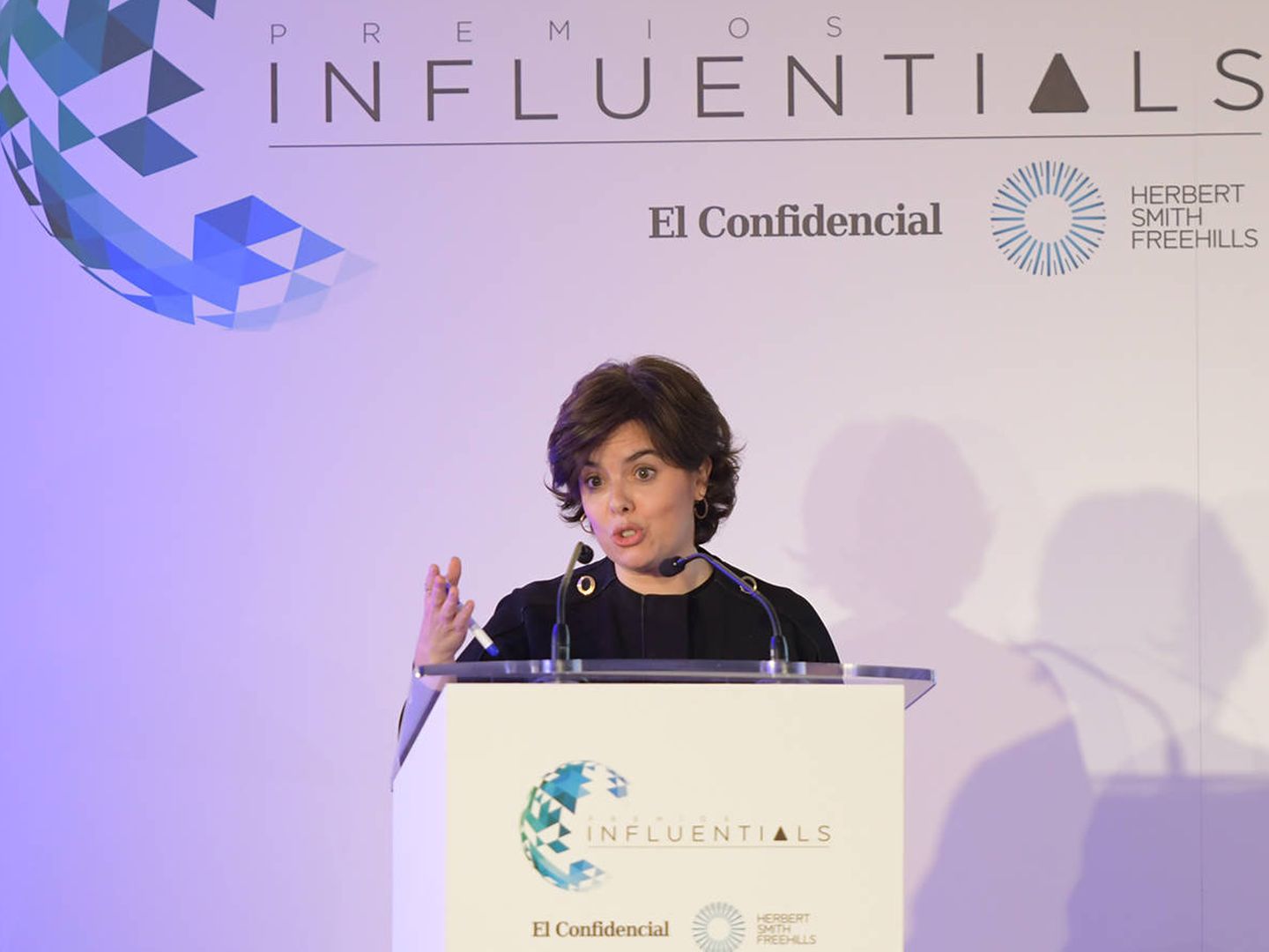 La vicepresidenta del Gobierno, Soraya Sáenz de Santamaría, clausuró los Premios Influentials.