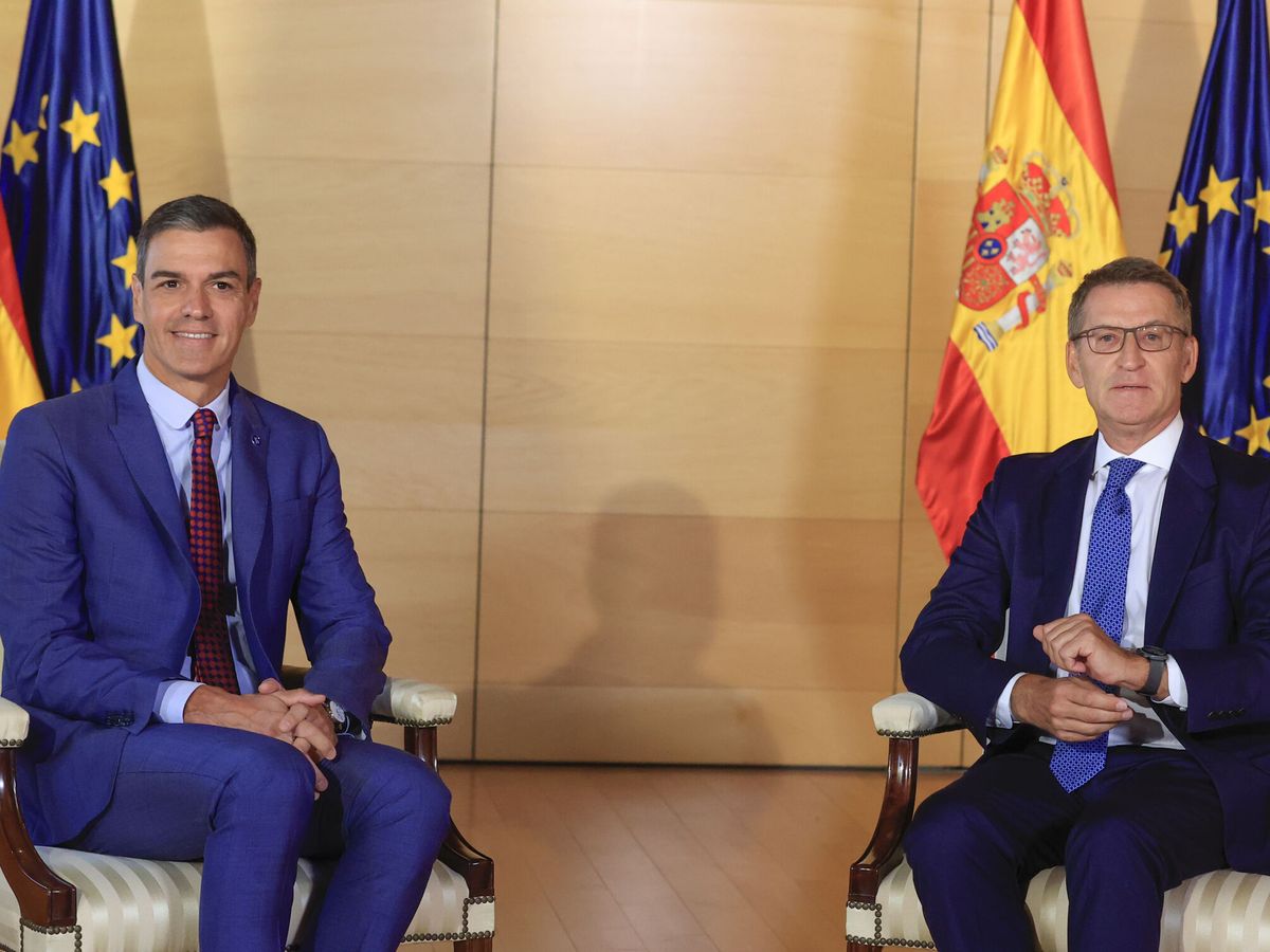 Foto: Pedro Sánchez y Alberto Núñez Feijóo. (EFE/Mariscal)