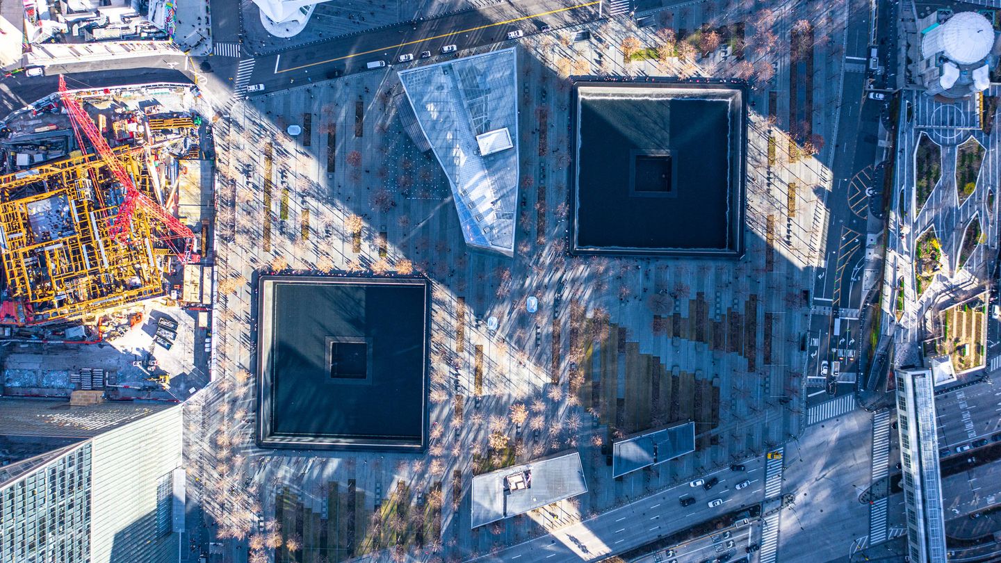 Vista aérea del World Trade Center Memorial. (Fuente: iStock)