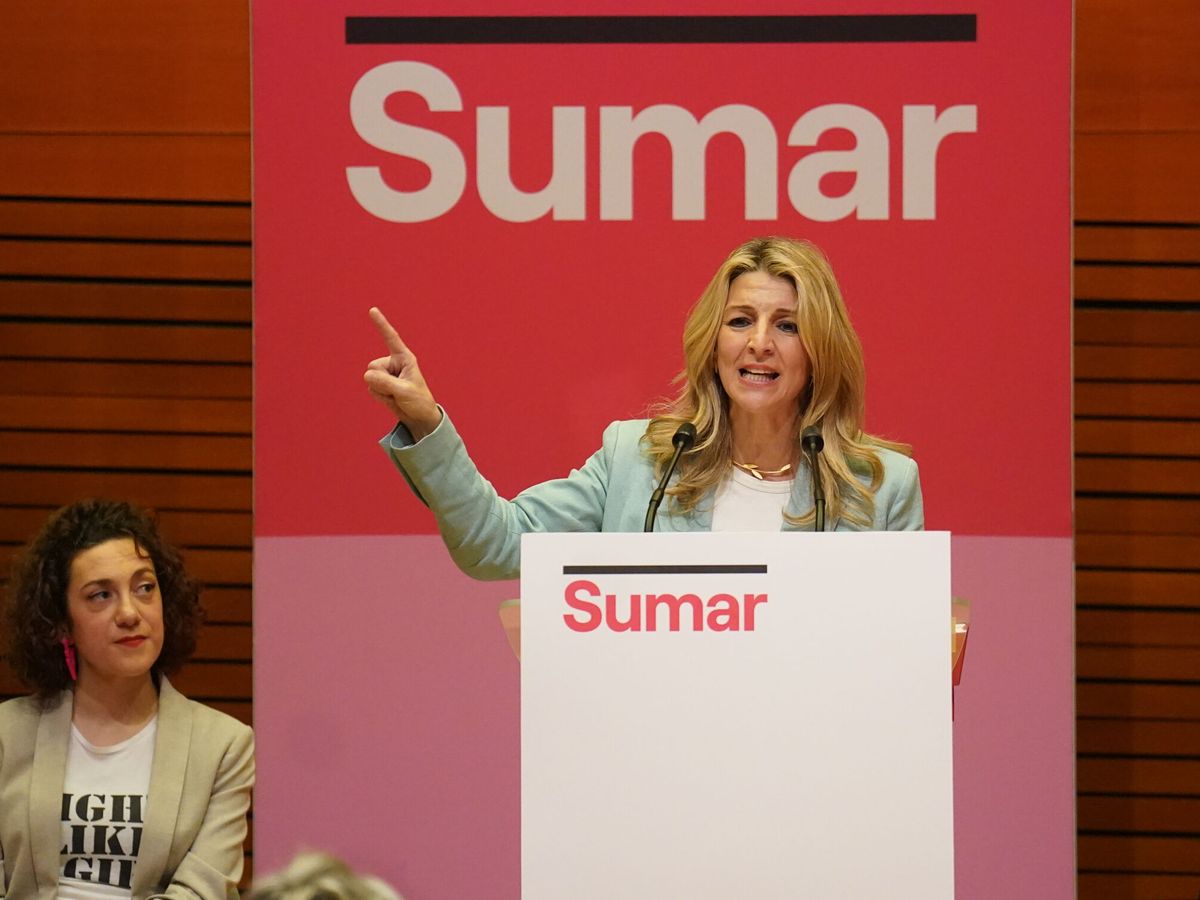 Foto: Yolanda Díaz en un acto de Sumar. (Europa Press/H. Bilbao)