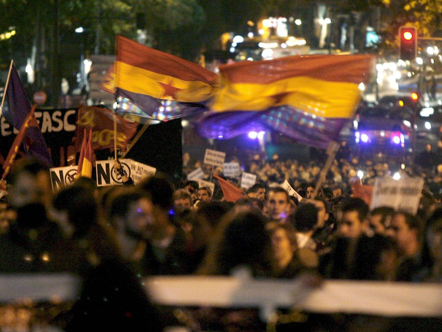 Manifestación antifascista en Madrid en 2009. (EFE)