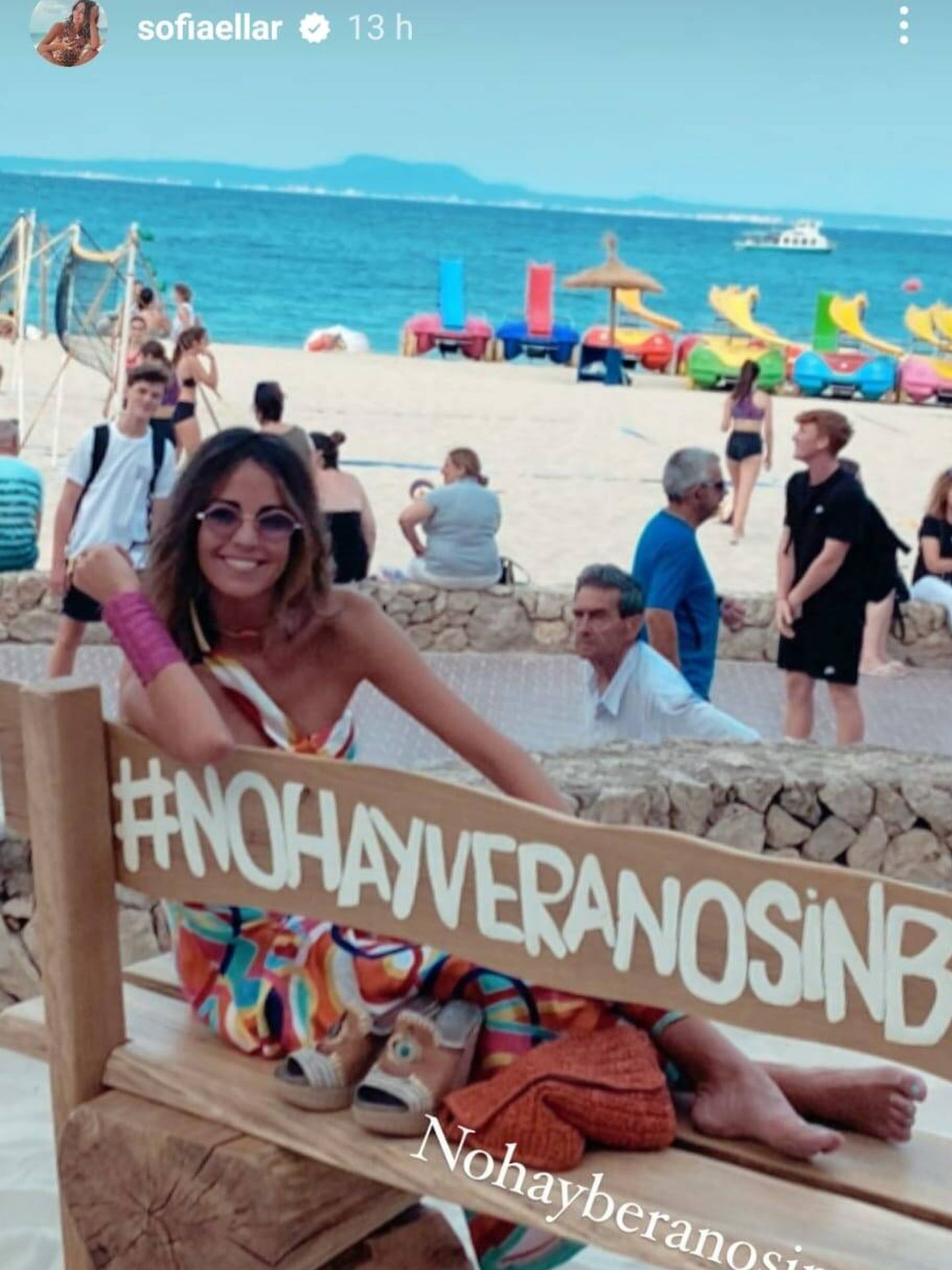 Sofía Ellar posa frente al mar en Mallorca. (Instagram/@sofiaellar)