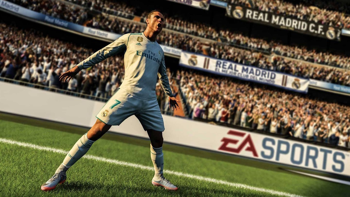 Ronaldo en plena acción en el FIFA 18.