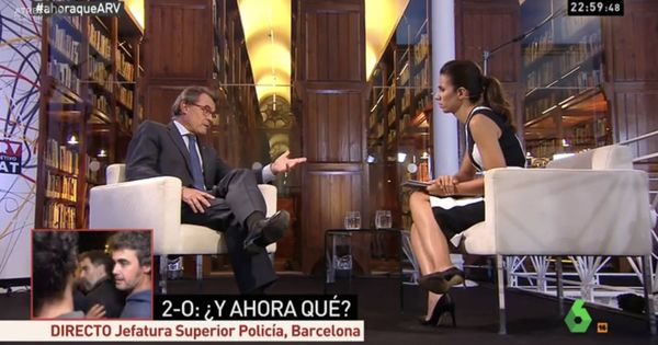 Foto: Artur Mas, entrevistado este lunes por Ana Pastor en el especial de 'ARV'.