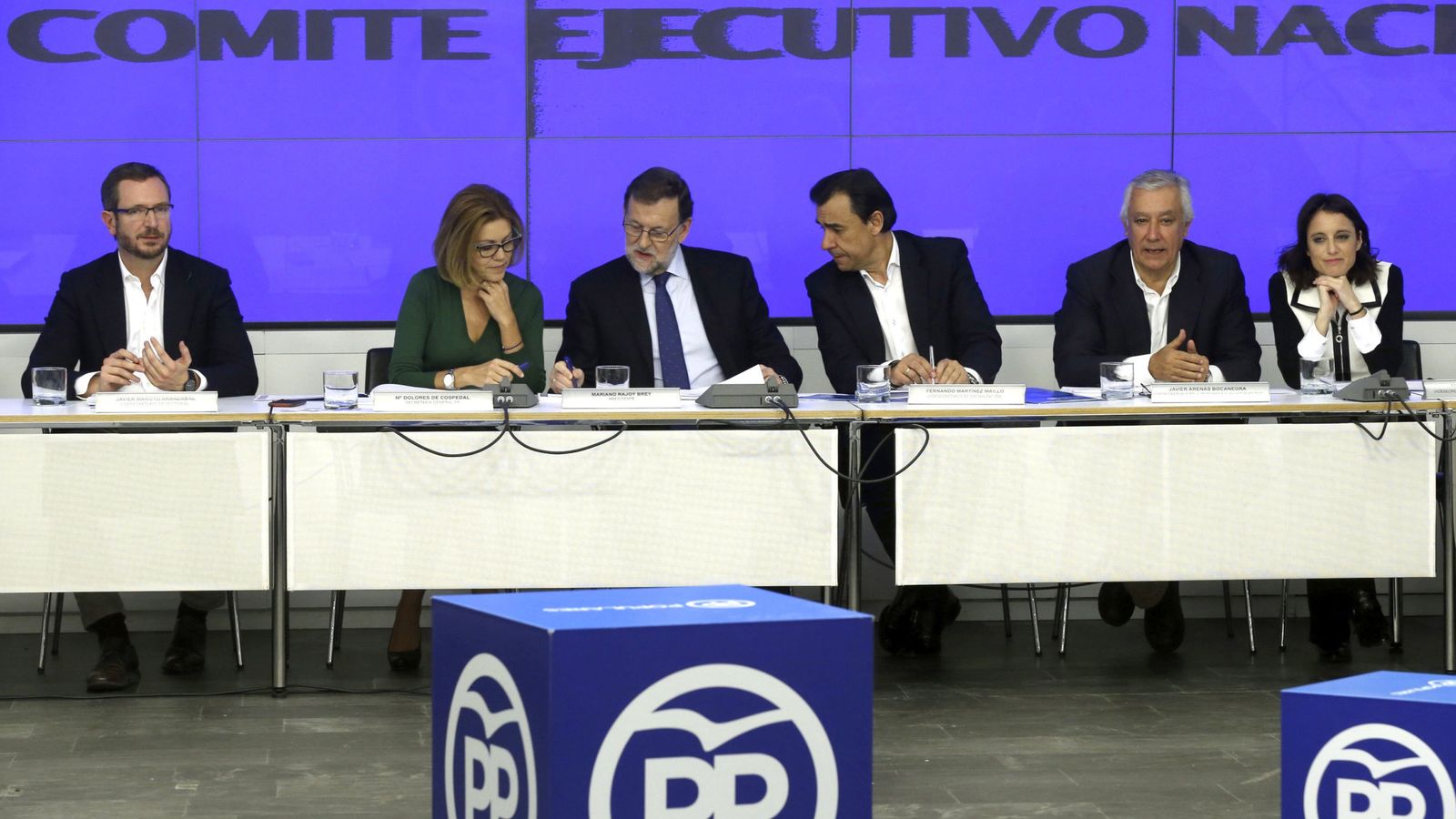 Foto: Reunión del Comité Ejecutivo Nacional del PP para analizar los resultados de las generales. (EFE)