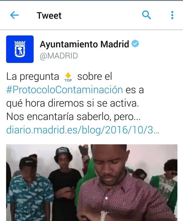 Foto: Tuit del Ayuntamiento de Madrid. (Twitter)
