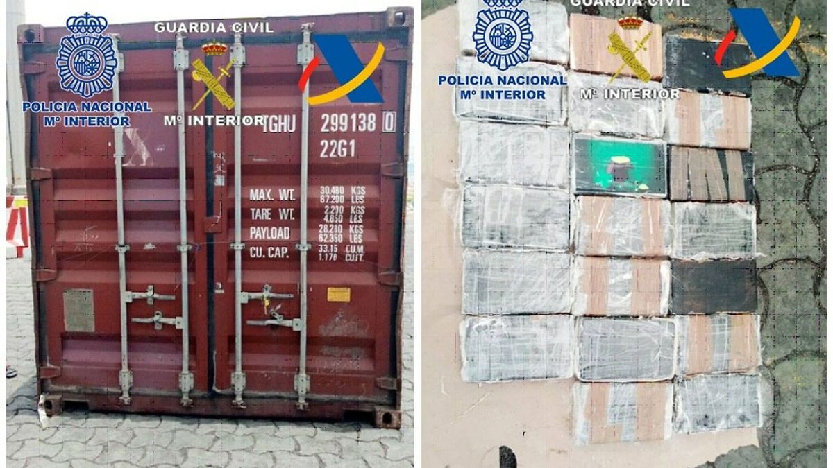 Encuentran 190 kilos de cocaína en África en dos contenedores procedentes de Canarias