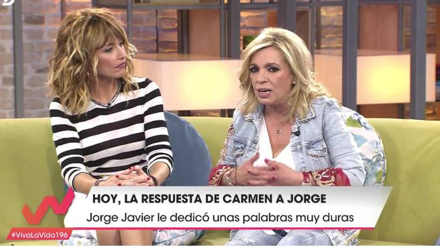 Emma García, junto a Carmen Borrego. (Mediaset)