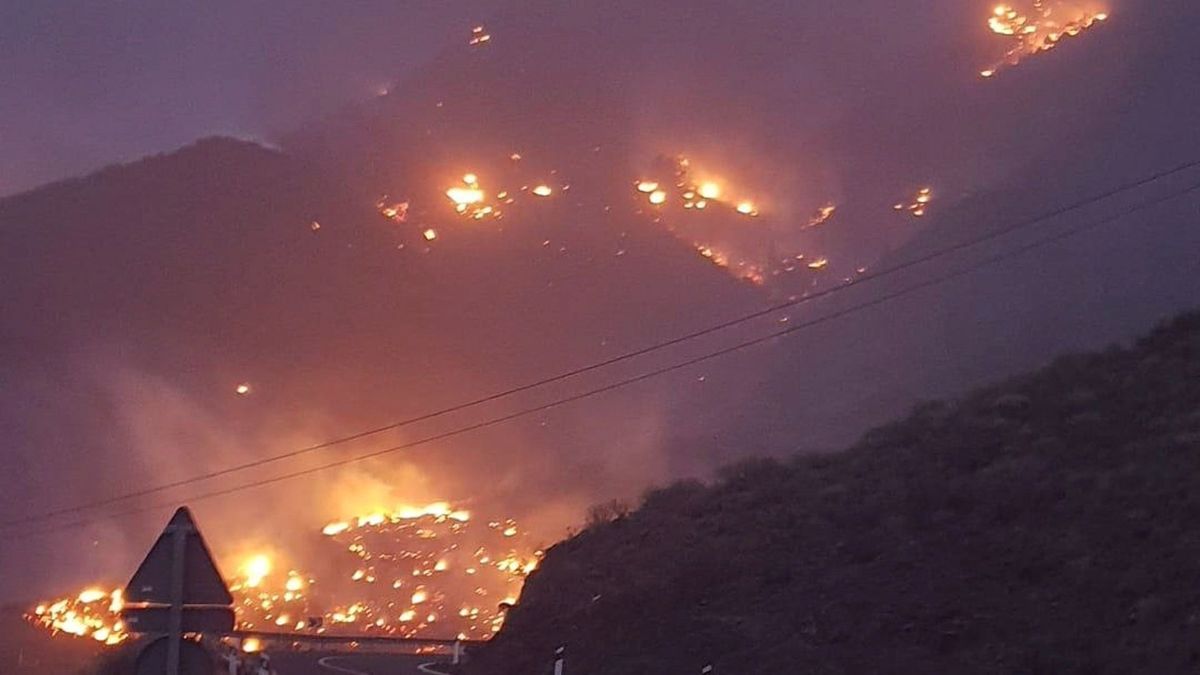 El incendio de Gran Canaria continúa sin control y alcanza la Reserva de Inagua