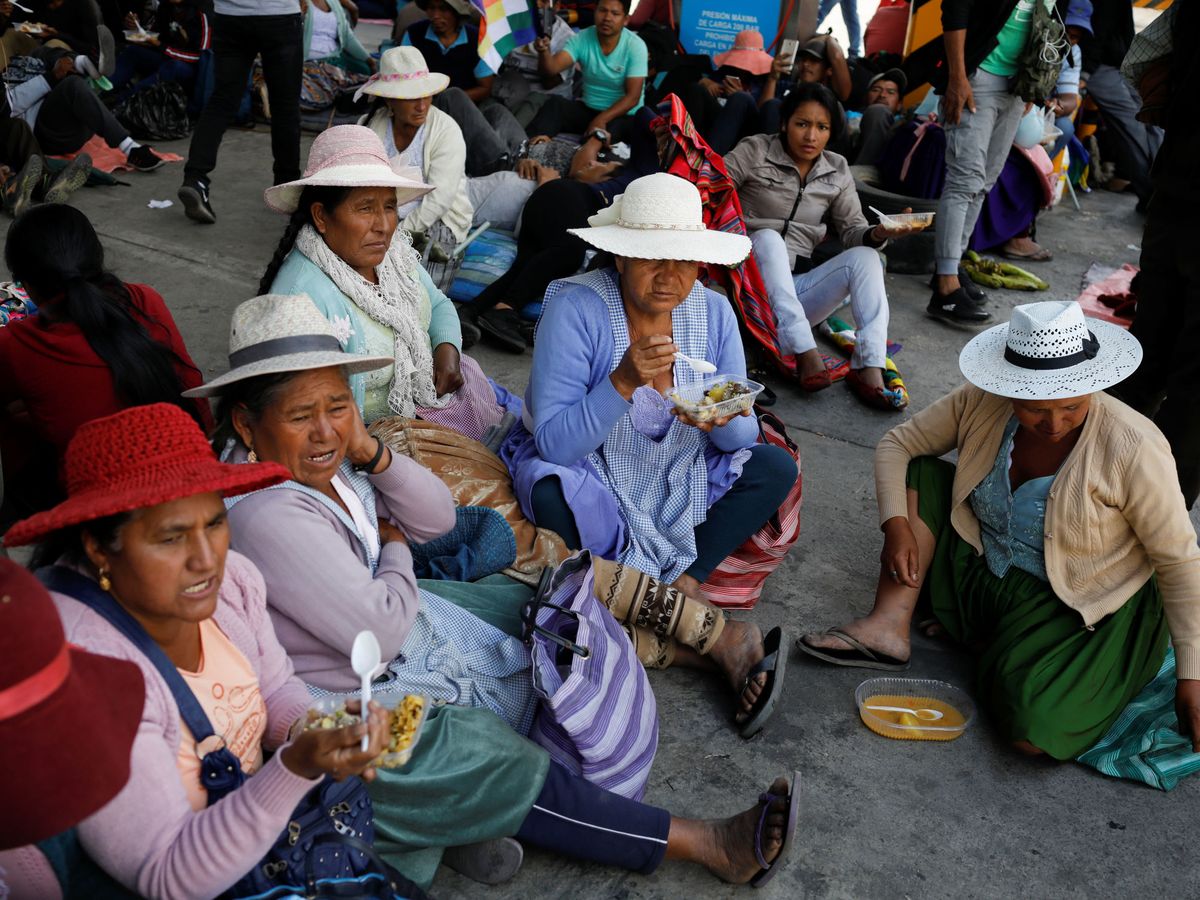 Foto: Cocaleras partidarias de Evo Morales  en Bolivia (Reuters)