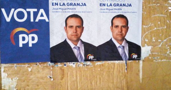 Foto: Cartel electoral del PP en La Granja de la Costera. (EC)