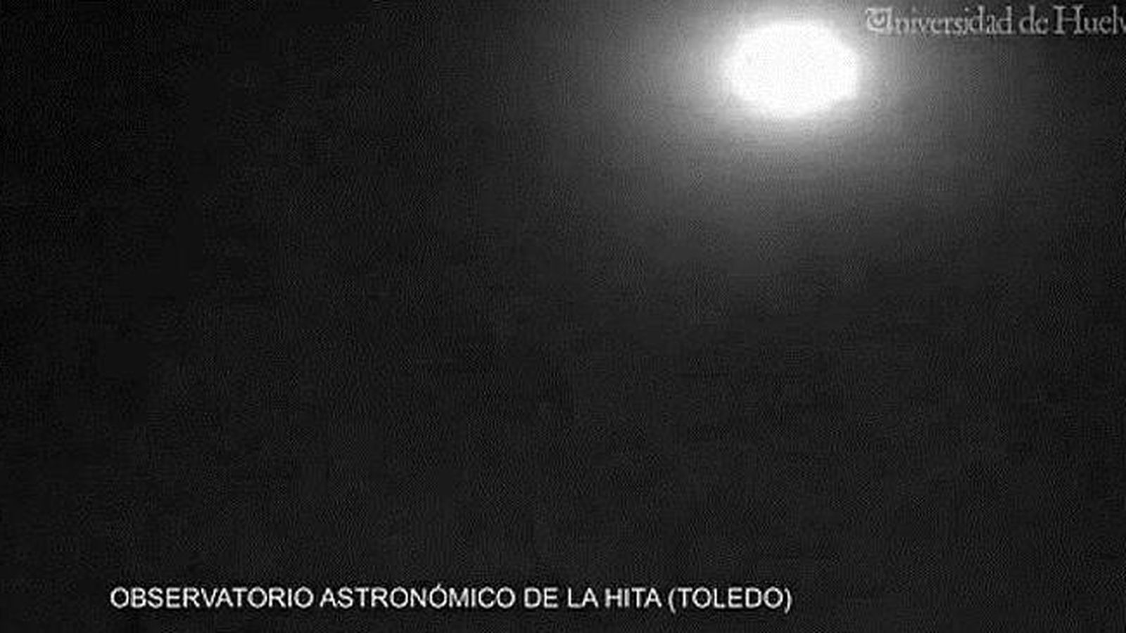 Foto: Bola de fuego vista sobre la provincia de Toledo (Observatorio Astronómico de La Hita/Universidad de Huelva)