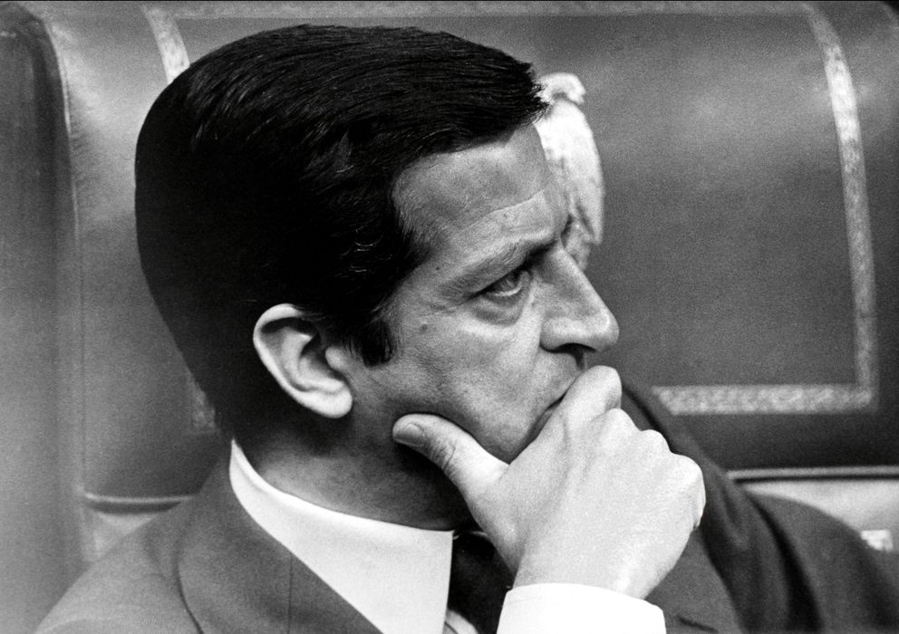 Foto: El Presidente Adolfo Suárez durante un acto oficial en Madrid en la década de los 70 (I.C.)