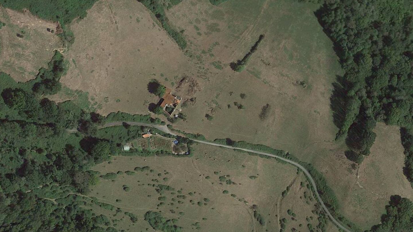 Vista aérea del terreno del caserío. (Google Earth) 