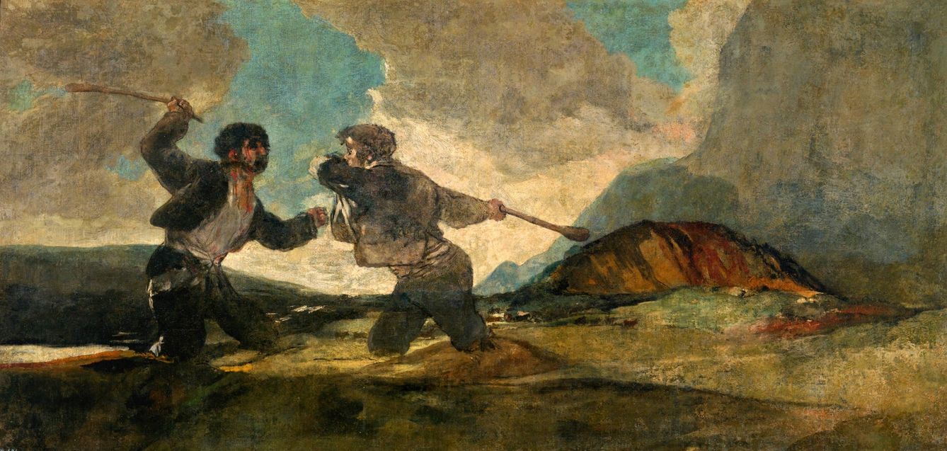 'Duelo a garrotazos'. Francisco de Goya. 1819. Museo del Prado