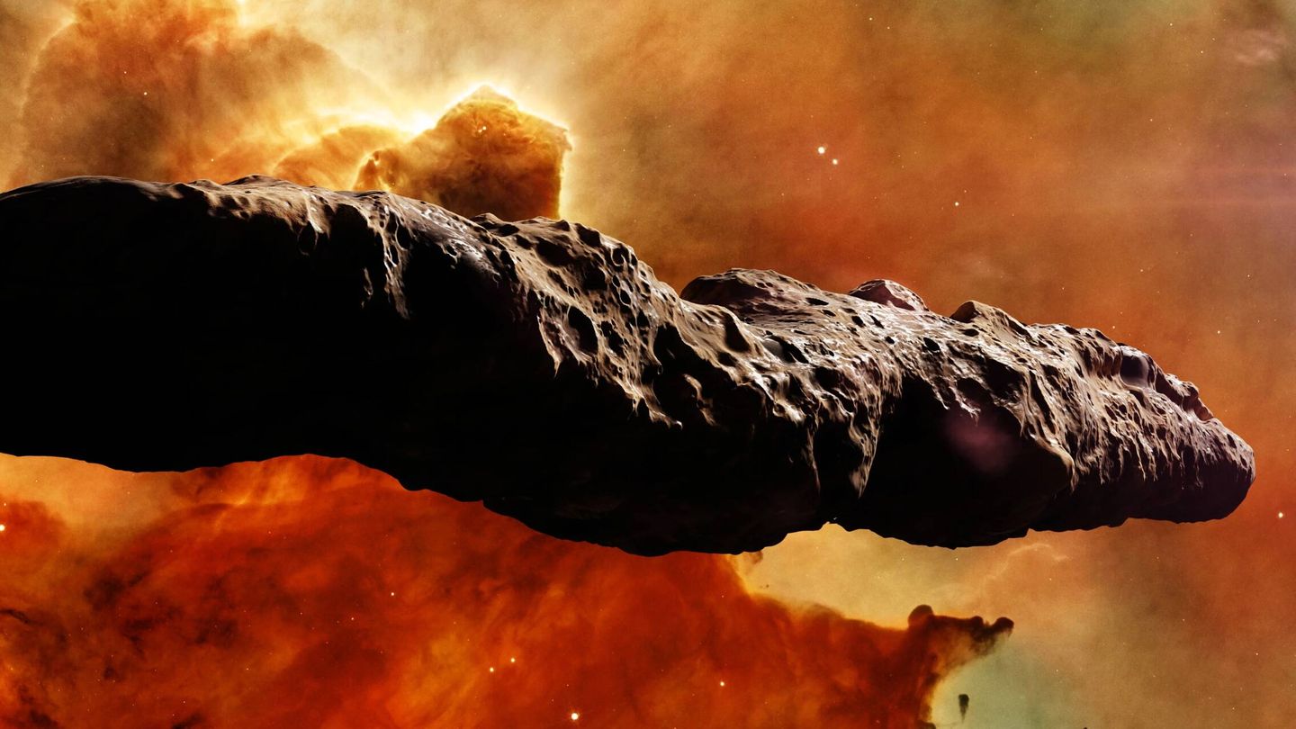 Representación artística de Oumuamua. (EFE)