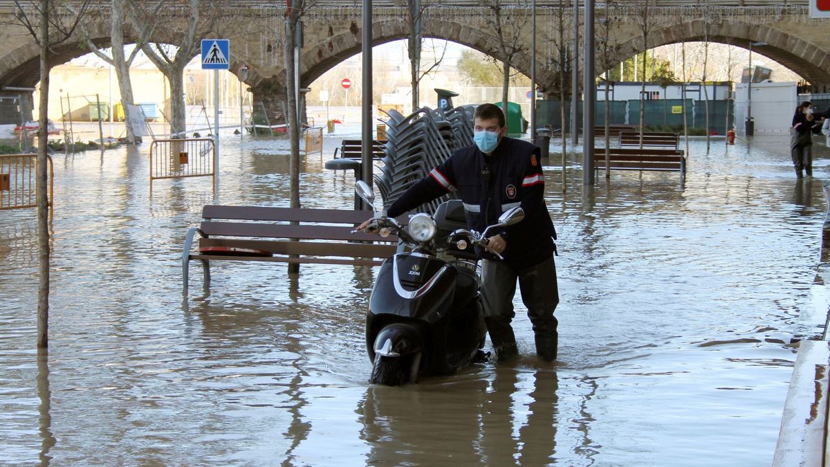 El rápido aumento de los caudales eleva el nivel de alerta por inundaciones en Navarra