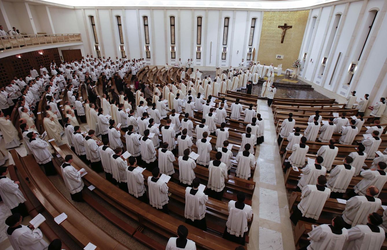 Seminario en la sede de los Legionarios de Cristo, en Roma, posterior al cese de Maciel. (Foto: Reuters)