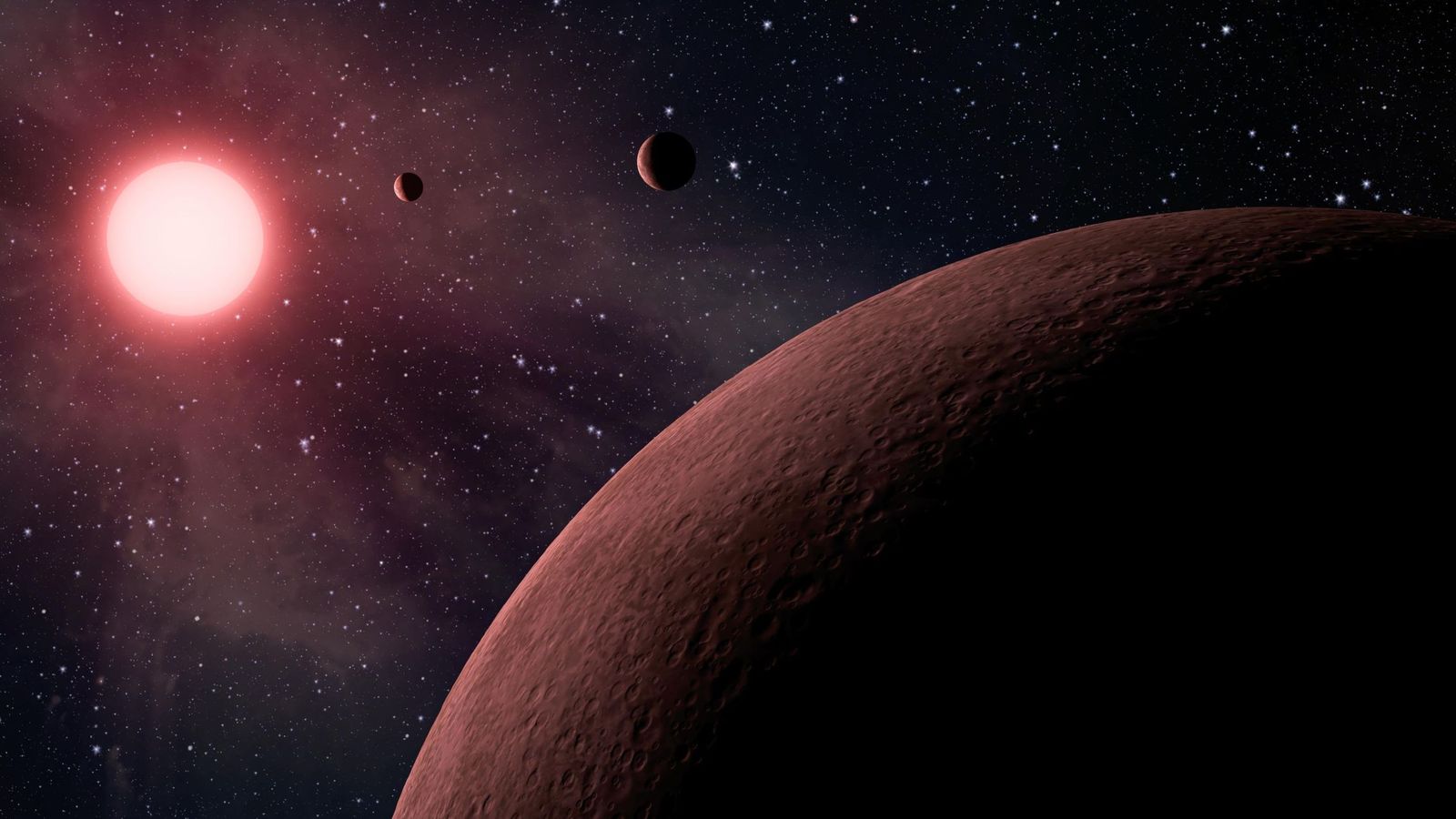 Foto: Imagen artística sin fecha cedida por la NASA que muestra un sistema planetario.