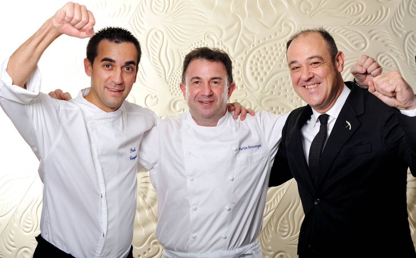 El triunfo de Lasarte, con Martín Berasategui y el chef Paolo Casagrande