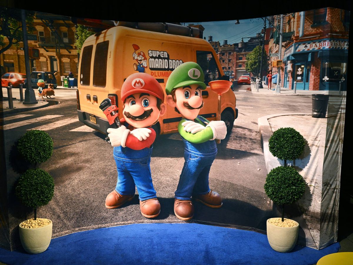 Foto: Presentación de la película de Super Mario Bros en Nueva York. (Getty/Nintendo/Noam Galai)