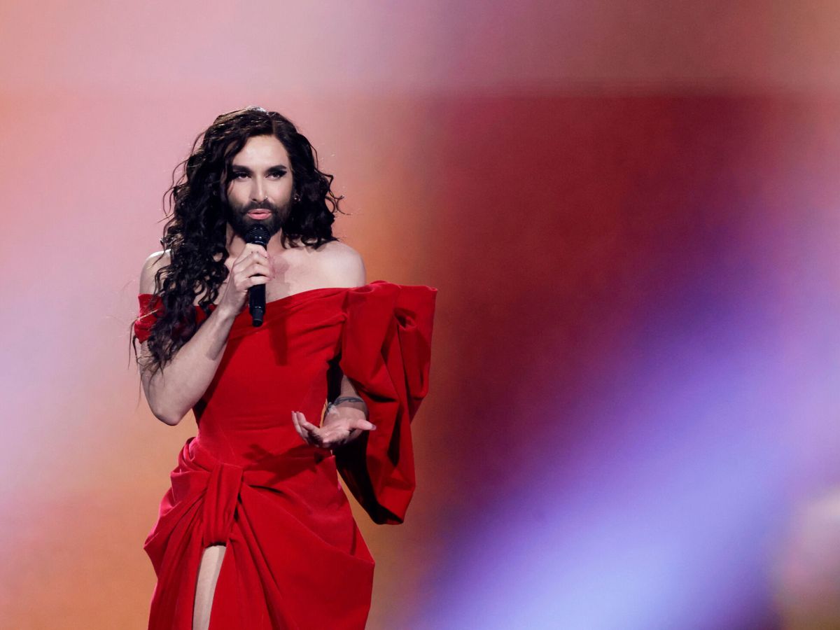 Foto: Conchita Wurst, durante el ensayo de su actuación en Eurovisión 2024. (Reuters)