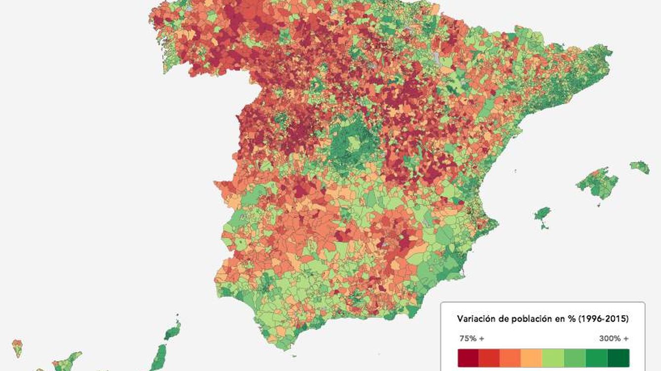 La España interior se queda vieja y sin habitantes (mientras las capitales engordan)