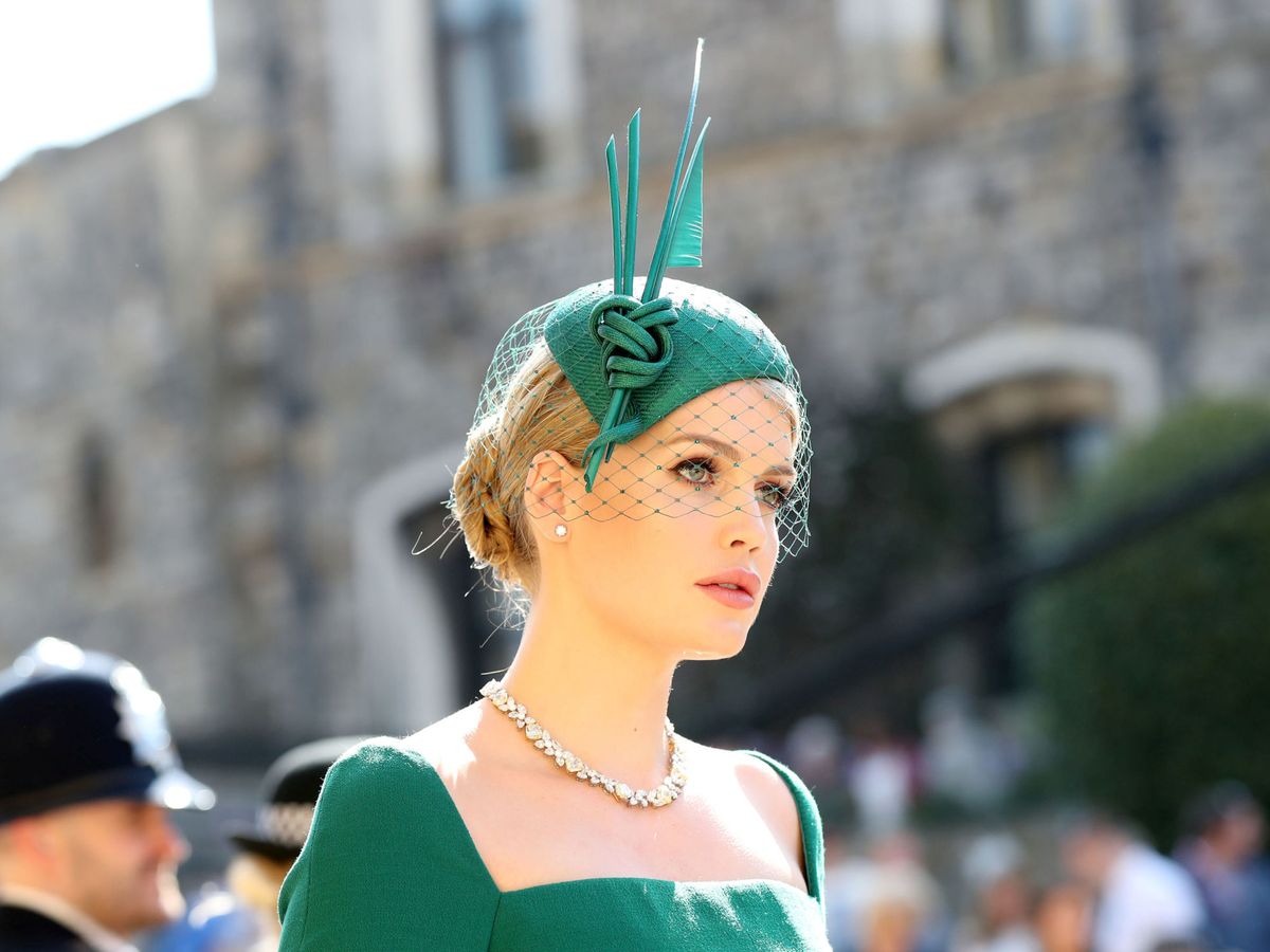 Foto: Lady Kitty Spencer, vestida de Dolce & Gabbana en la boda de Meghan y Harry. (Reuters)