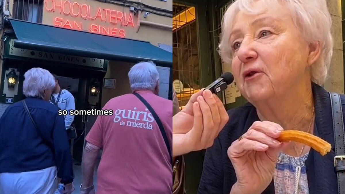 Una abuela británica se vuelve viral por su reacción al probar los churros en España