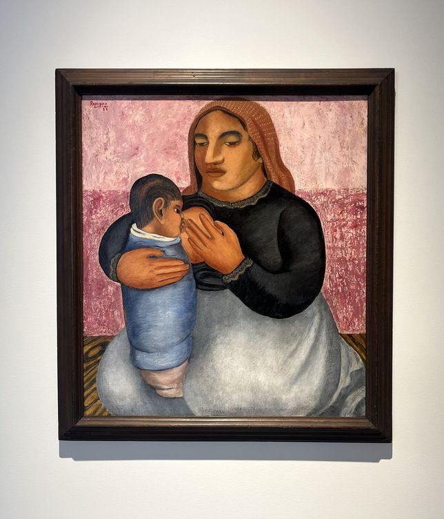La obra 'Maternidad' (1927) del pintor Manuel Rodríguez Lozano (EFE/Nora Quintanilla) 