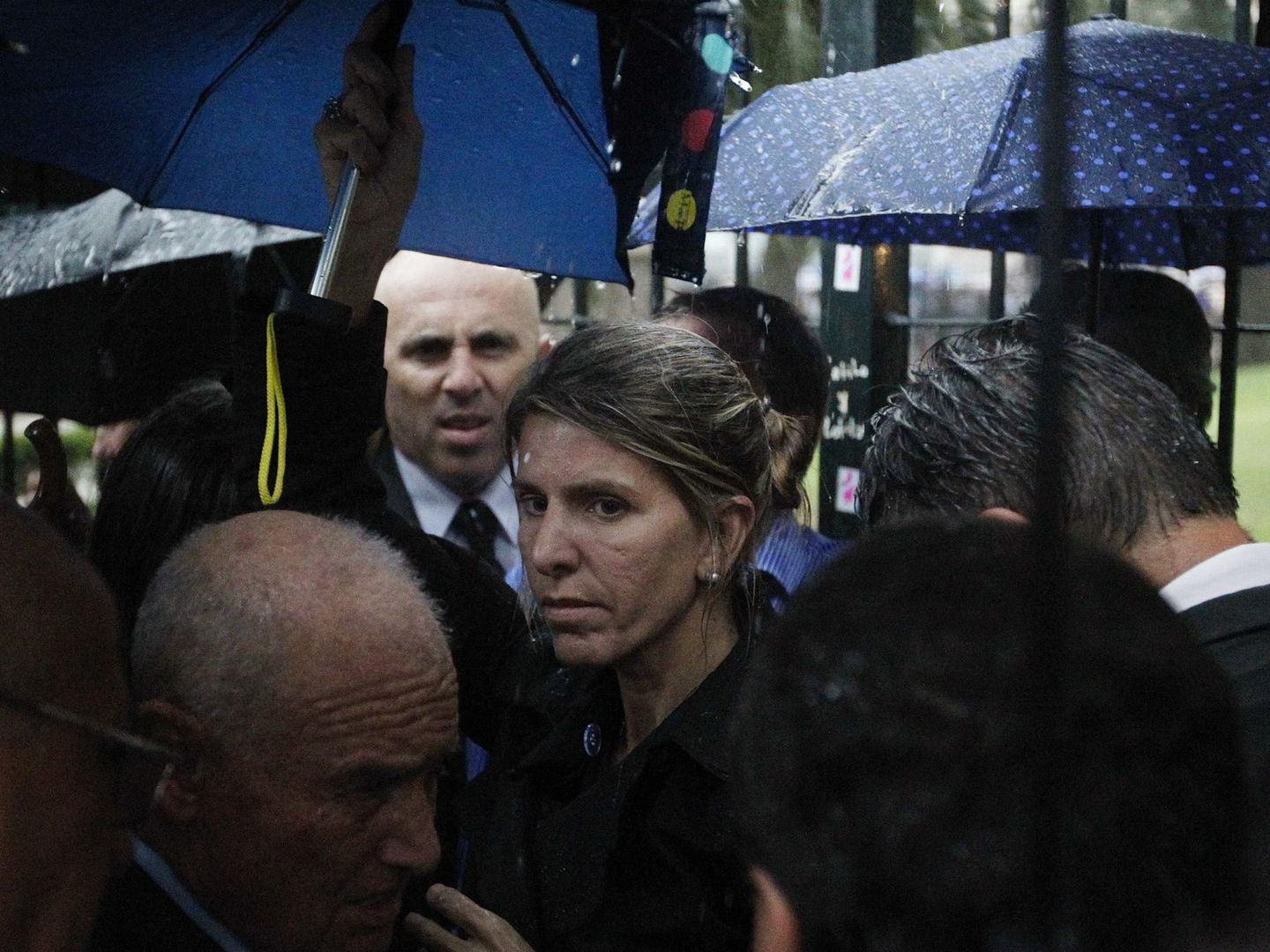 La jueza Sandra Arroyo, durante la manifestación celebrada en Argentina (Reuters)