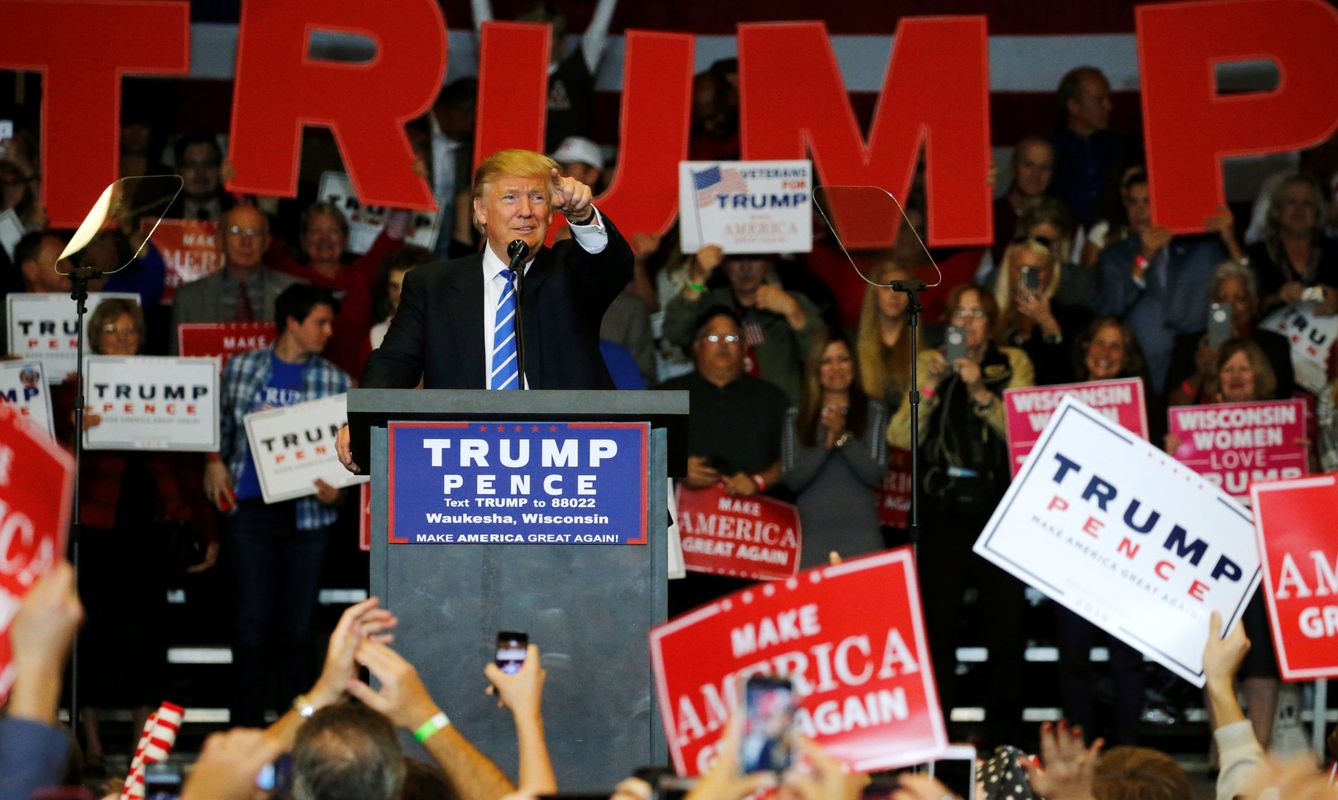 Foto: El candidato republicano a la Casa Blanca durante un mitin en Waukesha, Wisconsin, el 28 de septiembre de 2016 (Reuters).  