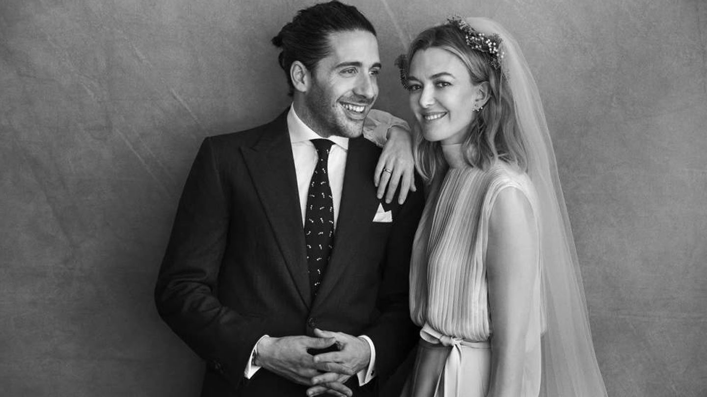 Carlos Torretta y Marta Ortega, en su boda. (Peter Lindbergh)
