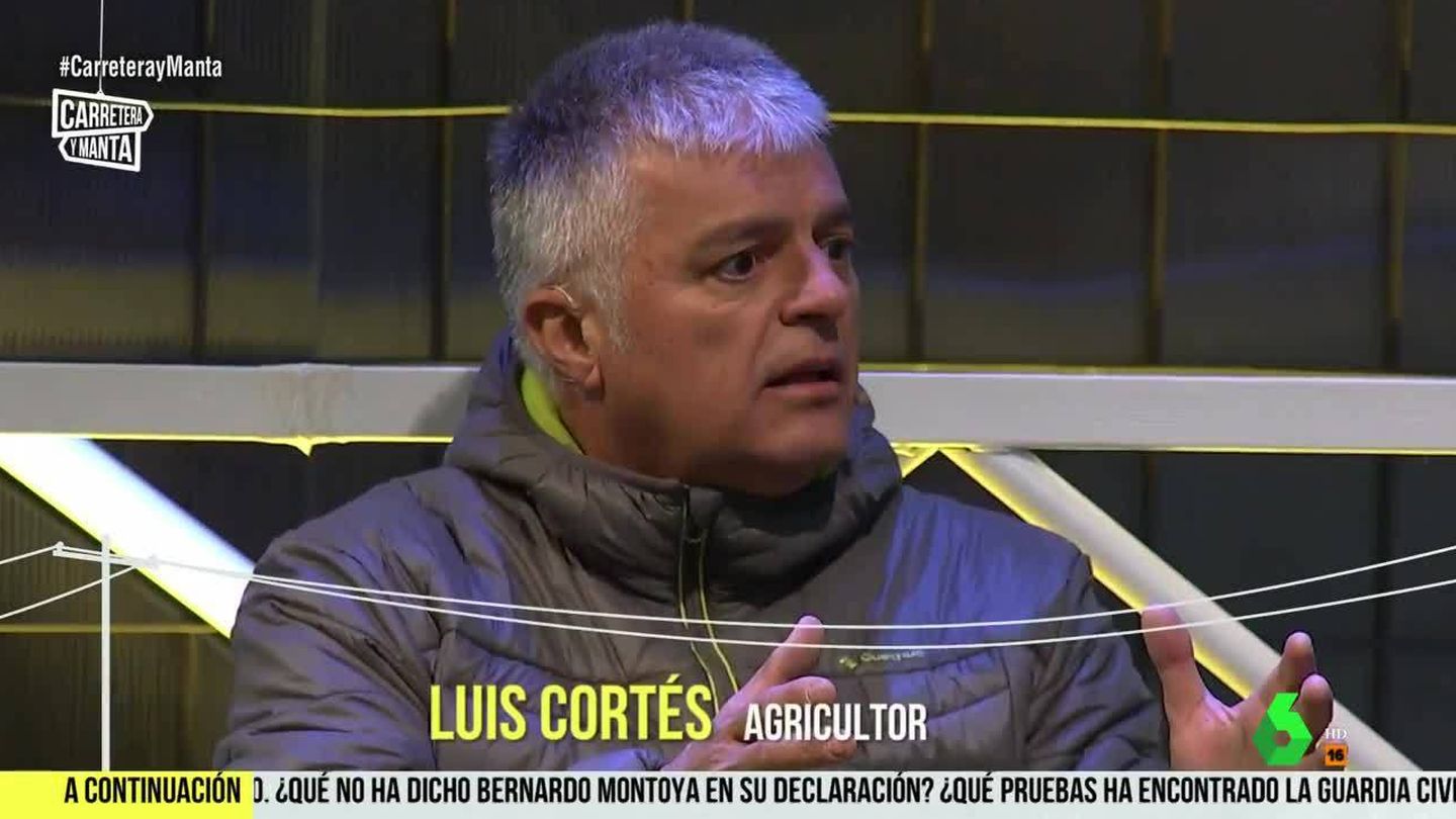 Luis Cortés, agricultor, se encaró con Chicote en 'Carretera y manta'. (La Sexta)