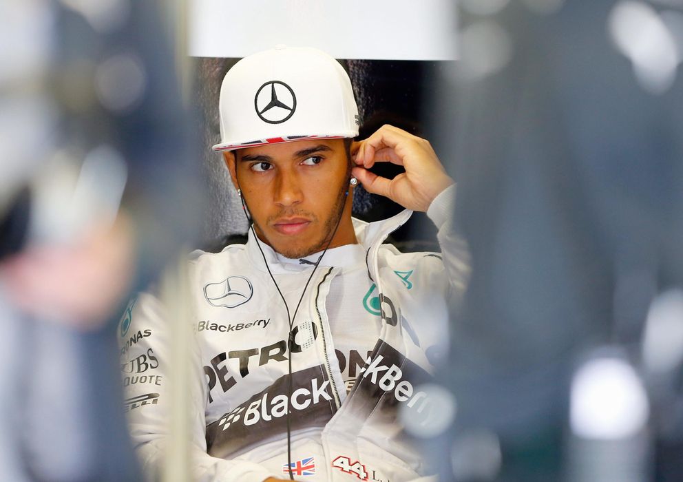 Foto: Lewis Hamilton en el box de 'su' gran premio.
