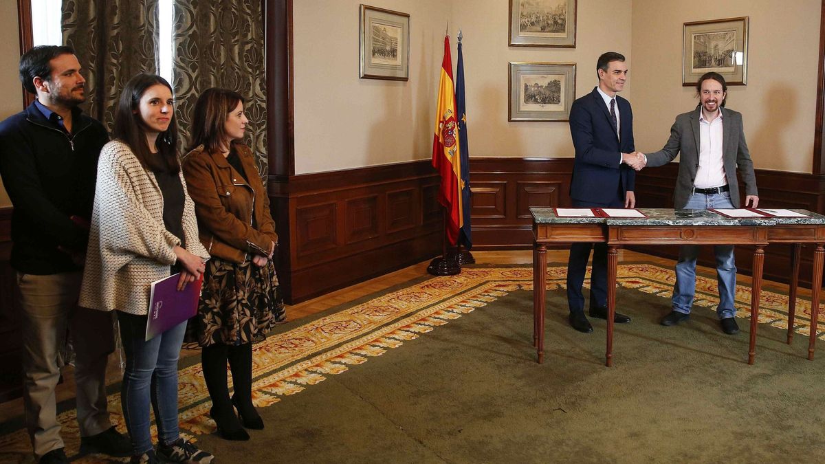 Sánchez hace ahora vicepresidente a Iglesias y acepta tres ministros morados y sin vetos