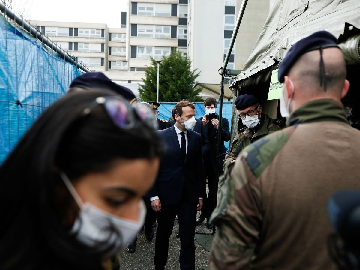 Foto: Macron, este miércoles, en Mulhouse. (EFE)