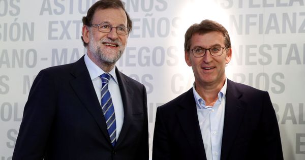 Foto: Mariano Rajoy y Alberto Núñez Feijoo. (EFE)