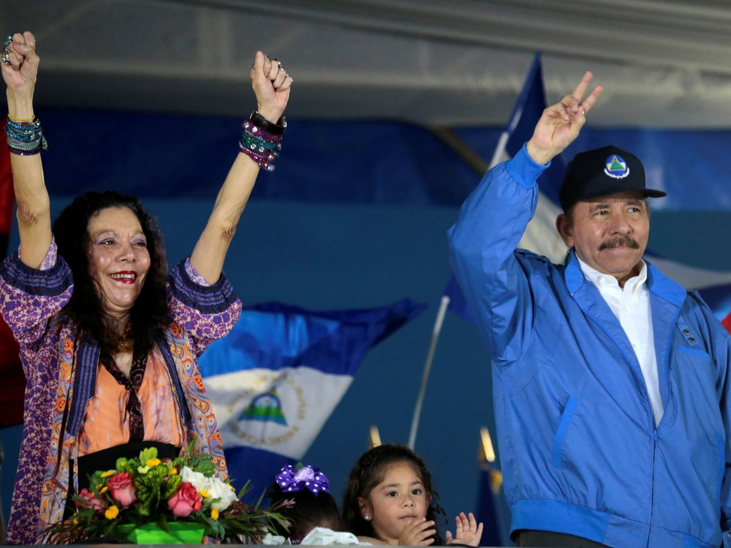  Daniel Ortega y su esposa y vicepresidenta de Nicaragua, Rosío Murillo. (Reuters)