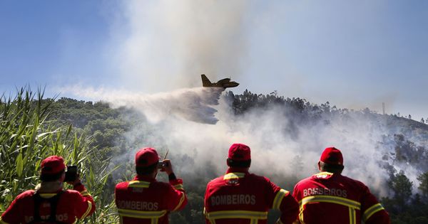 Foto: Foto de archivo de bomberos lusos en un incendio en el Algarve en 2016. (EFE)