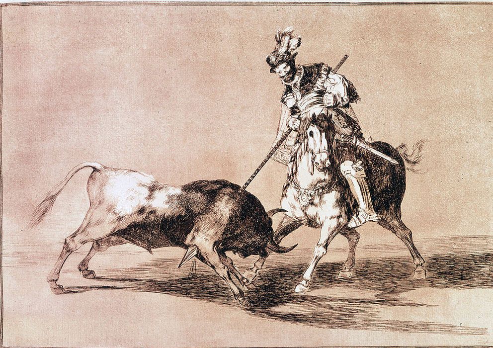 Foto: El Cid Campeador lanceando otro toro, Tauromaquia, Francisco de Goya (CC)