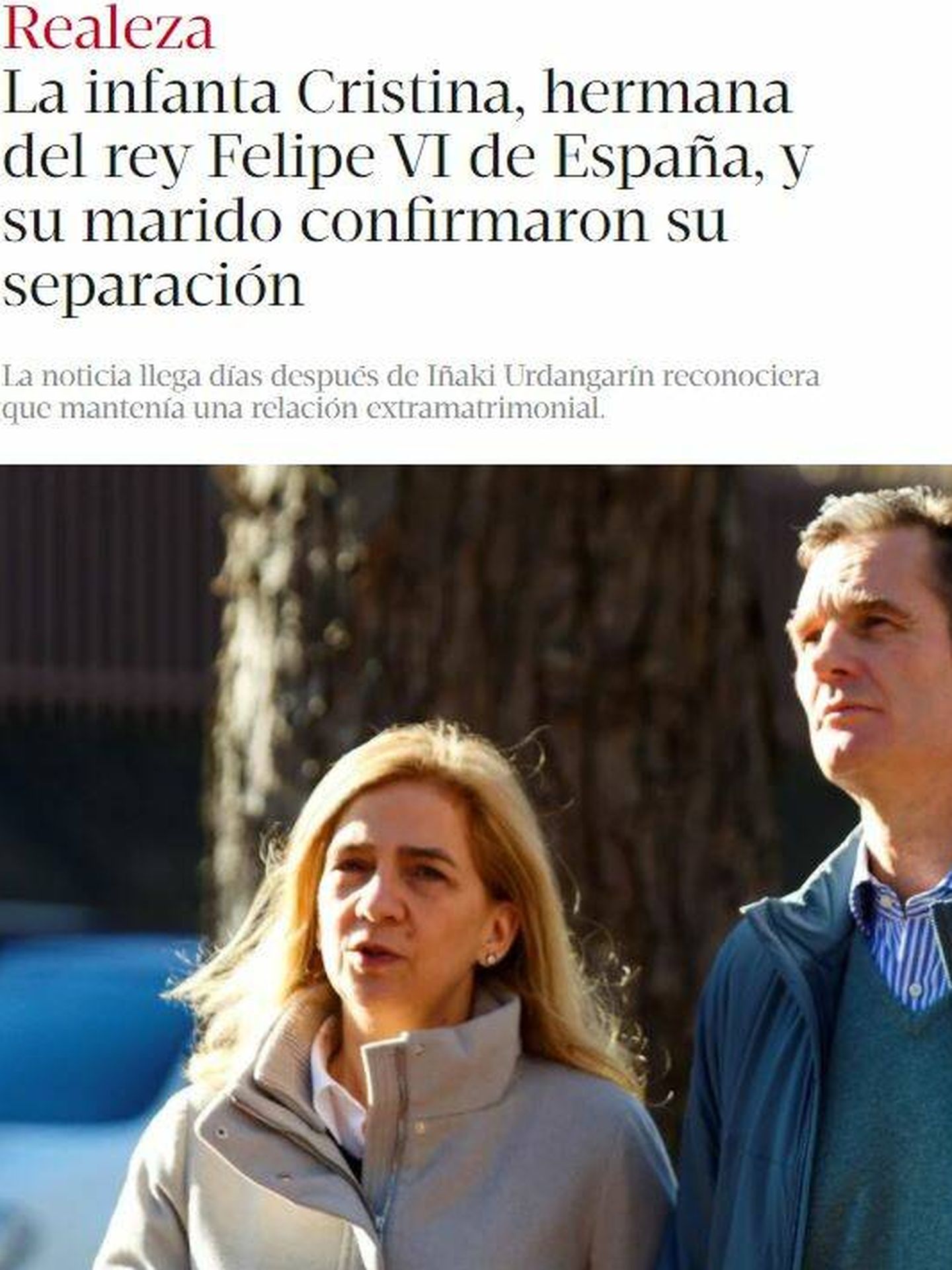 La noticia en el argentino 'Clarín'. 